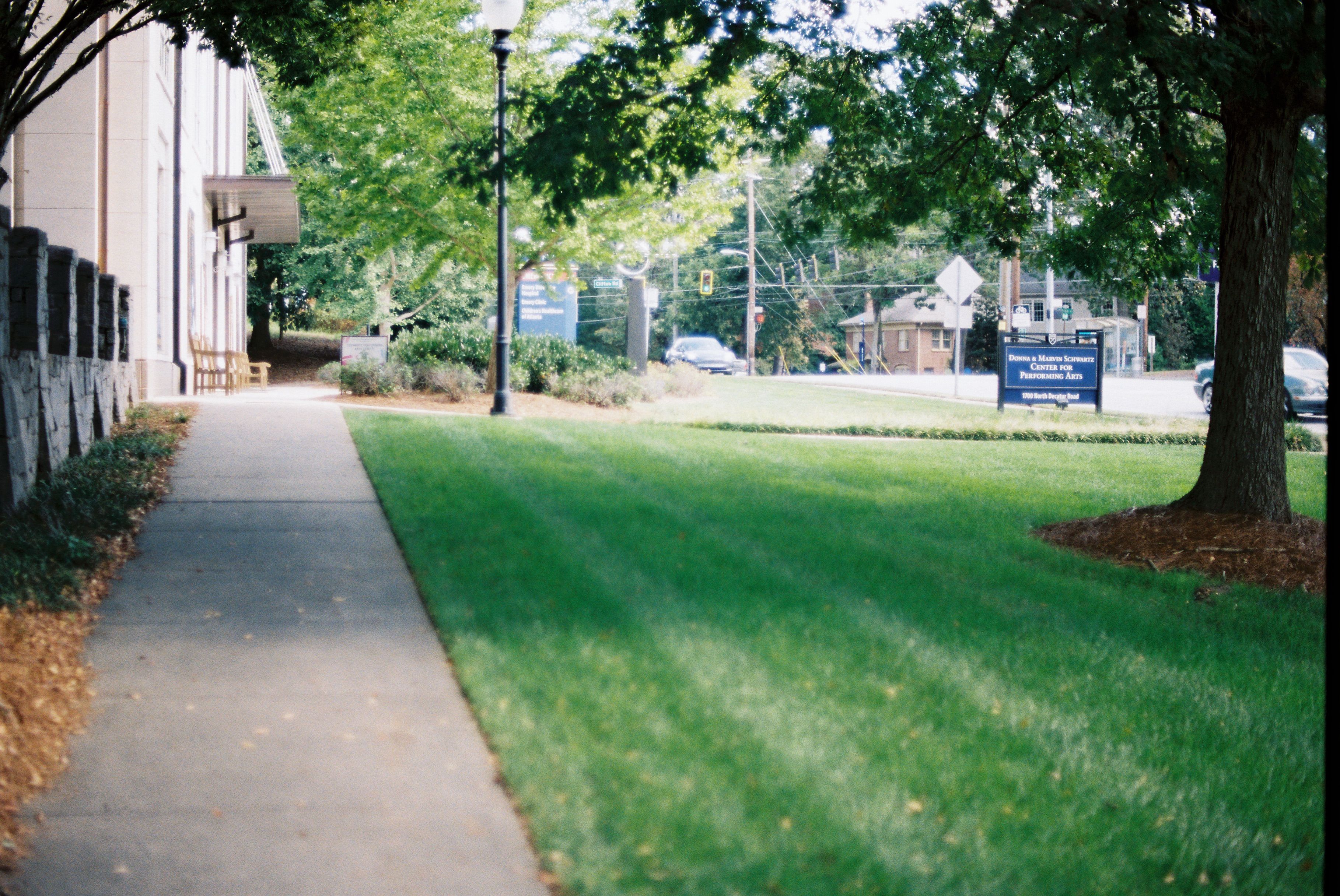 Crew maintaining a public park or municipal green space